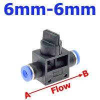 Air Pneumatic Hand Valve Fitting 10มม. 8มม. 6มม. 12มม. ท่อท่อ Push Into Connect T-Joint 2-Way Flow จำกัดควบคุมความเร็ว