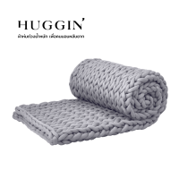 ผ้าห่มถ่วงน้ำหนักแบบถัก HUGGIN Knitted Weighted Blanket รุ่น 3.3 kg/sqm สี เทาอ่อน ขนาด 41x72 นิ้ว