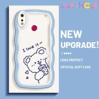 Jjlingji เคสสำหรับ Realme 3 Pro เคส3i Realme แฟชั่นลายหมีสีสันสดใสมาการองเคสมือถือกันกระแทกแบบใสนิ่มเคสโปร่งใสลายกล้องถ่ายรูปซิลิกาเจลปกป้อง