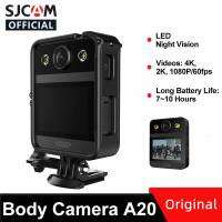 SJCAM ตัวกล้องหน้า A20 2.33 "ของแท้,หน้าจอสัมผัสหน้า4K WiFi ไจโร166 ° มุมกว้าง10เมตรโคมไฟ LED เครื่องบันทึกบังคับใช้กฎหมาย