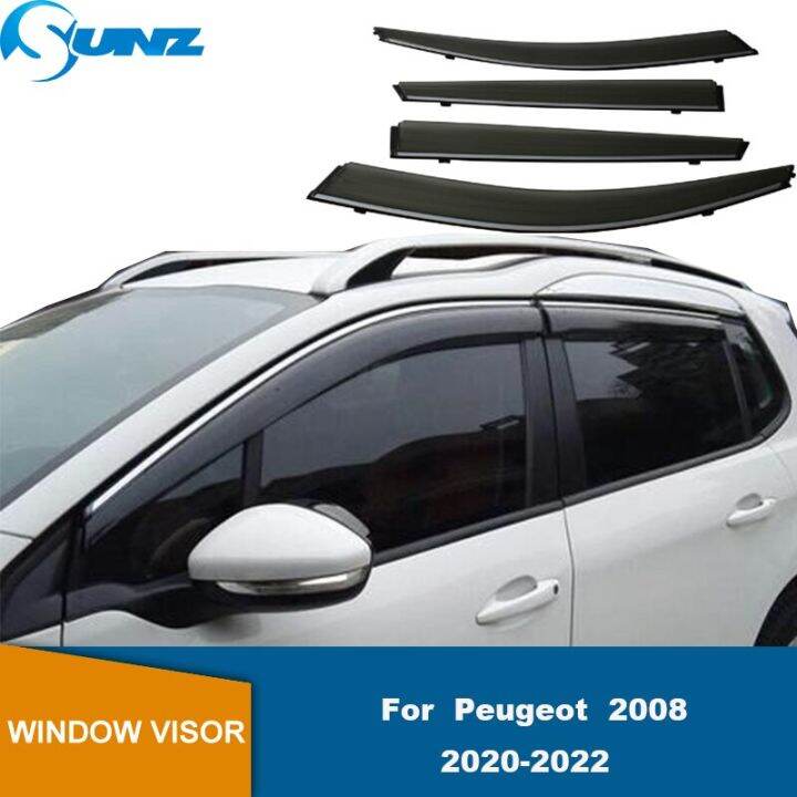 หน้าต่างด้านข้าง-d-eflector-สำหรับเปอโยต์2008-2020-2021-2022ประตูอัตโนมัติ-visor-อาทิตย์ฝนป้องกันยาม-vent-weathershild-กันสาด-shelter