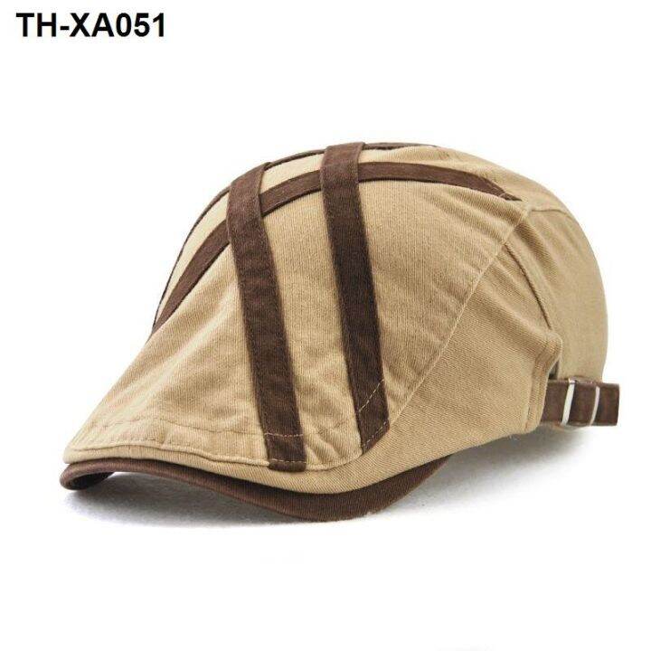 hat-mens-spring-and-autumn-casual-simple-peaked-cap-well-shaped-patch-strip-forward-hat-trendy-sun-visor