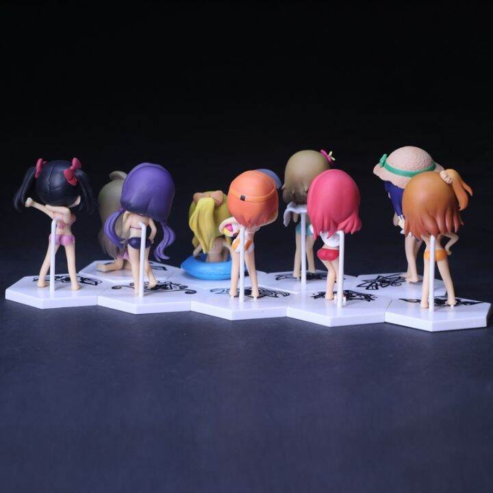 oeqqqo-9pcs-1set-anime-figure-lovelive-kawaii-q-version-kotori-minami-swimsuit-beach-party-doll-children-39-s-toys-desktop-decoration