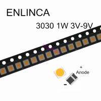 【CW】 100Pcs SMD 3030 Chips 1W 6V 9V beads light warm 3000K-9000K 135LM Mount Emitting Diode Lamp