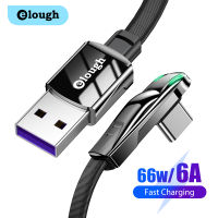 Elมุ้งชาร์จเร็ว6A USB Type C,สายชาร์จเร็ว66W สำหรับ Huawei Mate 40 P40 Samsung 5A SCP FCP USB C สายชาร์จข้อมูลแบบเร็ว