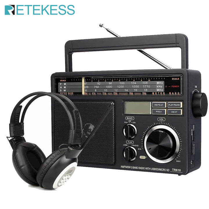 Retekess TR618 Shortwave Radio Transistor Radio MP3 Player and TR101