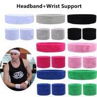 [Rear Waves]2ชิ้นข้อมือ Sweatband 1ชิ้นคาดศีรษะ ElasticWristband ยิมข้อมือรั้งสนับสนุนเหงื่อวงเทนนิสวอลเลย์บอลข้อมือป้องกัน