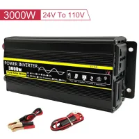 100% ใหม่3000W อินเวอร์เตอร์ไฟฟ้าในรถยนต์เพียวไซน์เวฟ12V/24V ถึง110V/220V พร้อมจอแสดงผล LED ตัวแปลงไฟฟ้าสำหรับบ้านและการเดินทางกลางแจ้ง