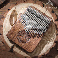 34คีย์ Kalimba B Tone Thumb Piano Double Layer Calimba Professional Black Walnut เริ่มต้นคีย์บอร์ดพร้อมอุปกรณ์เสริม