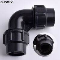 1pc 20~63mm L Type Black PE Garden Right Angle Elbow Connector Water Pipe Connectors farmland Agricultural Irrigation Fittings Watering Systems  Garde