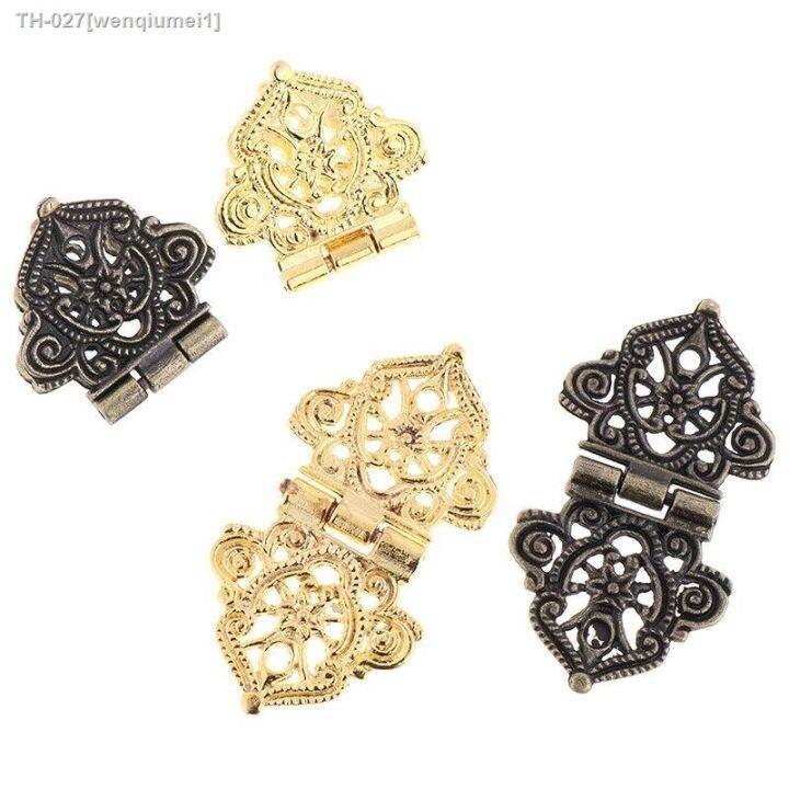 5pcs-vintage-alloy-hollow-flower-hinges-metal-cabinet-door-butt-hinges-engraving-design-box-hinges-for-wooden-cases