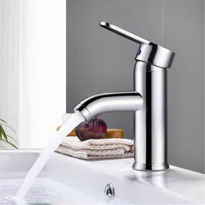 Single Handle Bathroom Basin Faucets ColdHot Mixer Basin Sink Tap Black