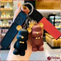 FinDee พวงกุญแจแฟชั่นยุโรปเหนือหมีผูกโบว์ พวงกุญแจหมี จี้ห้อยกระเป๋า  keychain