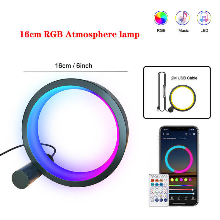 rgb-แหวนไฟกลางคืน-led-โต๊ะ-app-เพลงจังหวะไฟบรรยากาศ-app-โคมไฟควบคุมระยะไกลสำหรับเกมสก์ท็อปห้องนอนห้องนั่งเล่น