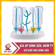 Khay úp, giá úp bình sữa và núm ty tiện lợi cho mẹ không nắp