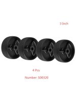 4 Pcs/Lot Caster 3 Inch Black Pp Single Wheel Inner Hole 8mm Machine Equipment Diameter 75mm Plastic Furniture Protectors  Replacement Parts