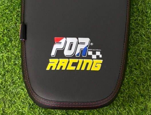 เบาะเทน่าใหม่ปาดทรงกลางหนังด้านหนังทรายหนังสีดำ-น้ำเงินp-racing