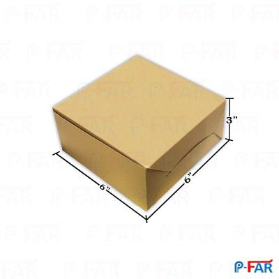 (50ใบ/แพ็ค) กล่องเค้กครึ่งปอนด์ กล่องคัพเค้ก 4 หลุม ขนาด 6 x 6 x 3 นิ้ว