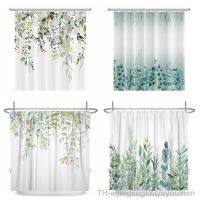 【hot】┋  Vines Flowers Shower Curtain Print Minimalist Polyster with Hooks