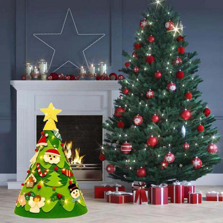 diy-felt-christmas-tree-3d-lighted-felt-christmas-tree-set-for-toddlers-with-handmade-accessories-and-led-string-light-christmas-new-year-decorations-gift-for-party-suppliers-and-children-workable