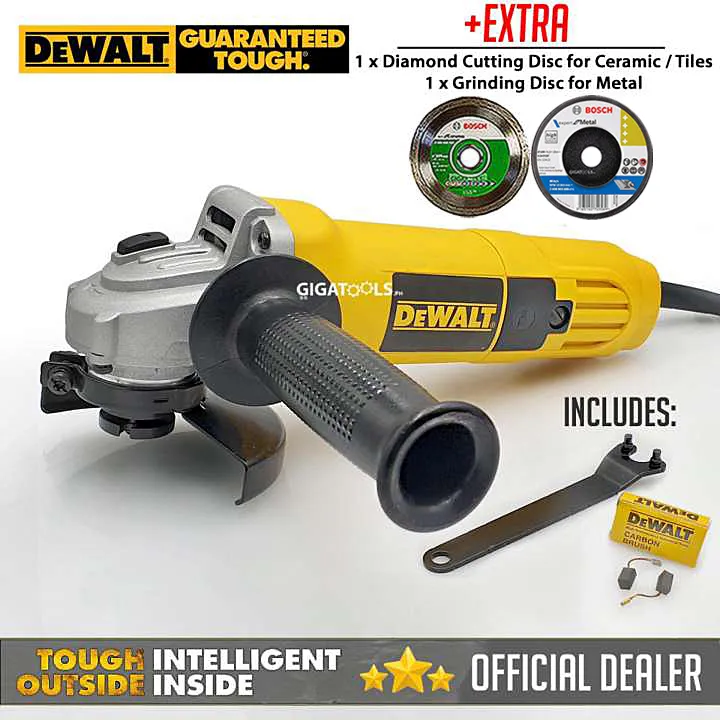 DeWalt DW810 4-inch 100mm Angle Grinder (710W) With FREE Side Handle ...