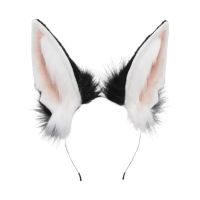 Women Animal Wolf Ears Headdress Plush Hairband Furry Lolita Headband Anime for Halloween Christmas Cosplay Accessories