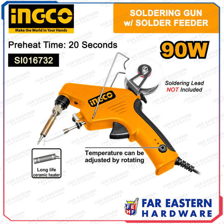INGCO Electric Soldering Iron Gun w/ Solder Feeder 90W SI016732 INHT