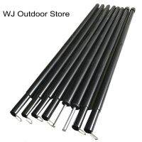 WJ Outdoor camping tarp Pole 2 meter Length with 4 jointspower Coating Black Iron reinforce rod