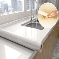 Vinyl Kitchen Oil-proof Wallpaper Self Adhesive Waterproof Countertop Furniture Marble Transparent Film Bathroom Decor Stickers