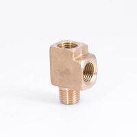 [HOT] 1/4 quot; 1/2 quot; NPT Female Female Male Tee 3 Ways Brass Pipe Fitting Coupler Connector Water Gas Fuel