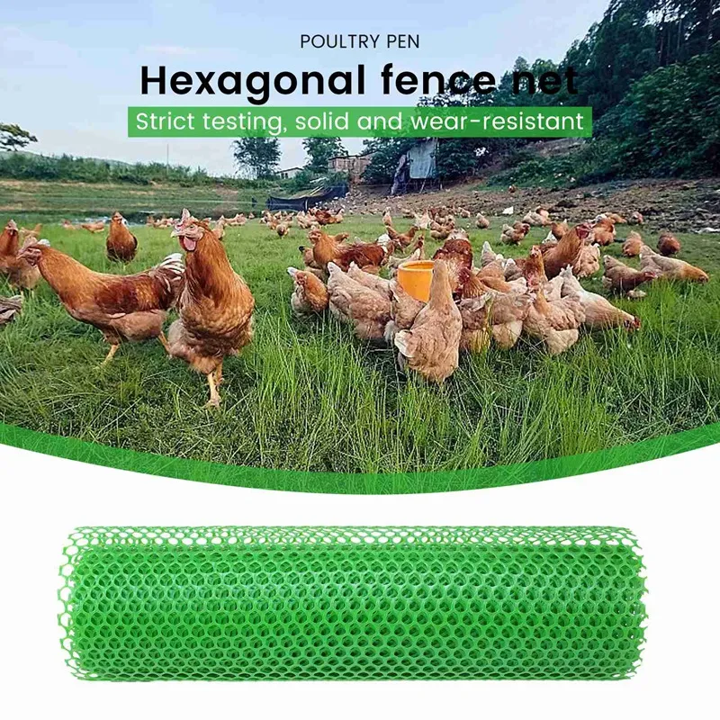 15.7″ x 10FT Green Plastic Chicken Wire Fence Mesh, Hexagonal