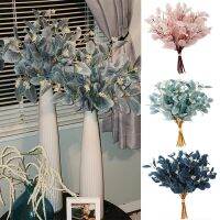 52cm Artificial Eucalyptus Stems Flowers Silk Leaves Branches for Room Indoor Fake