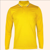 EGO SPORT EG6169 เสื้อโปโลชายเบสิคแขนยาวสีเหลืองจัน(99.95% Anti-Bacteria)