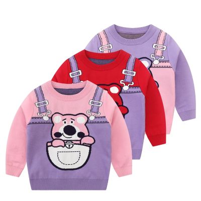 Kids Baby Boys Girls Long Sleeve Cartoon Pullover Sweaters Casual Autumn Baby Boy Girl Knit Childrens Sweaters Christmas 2023