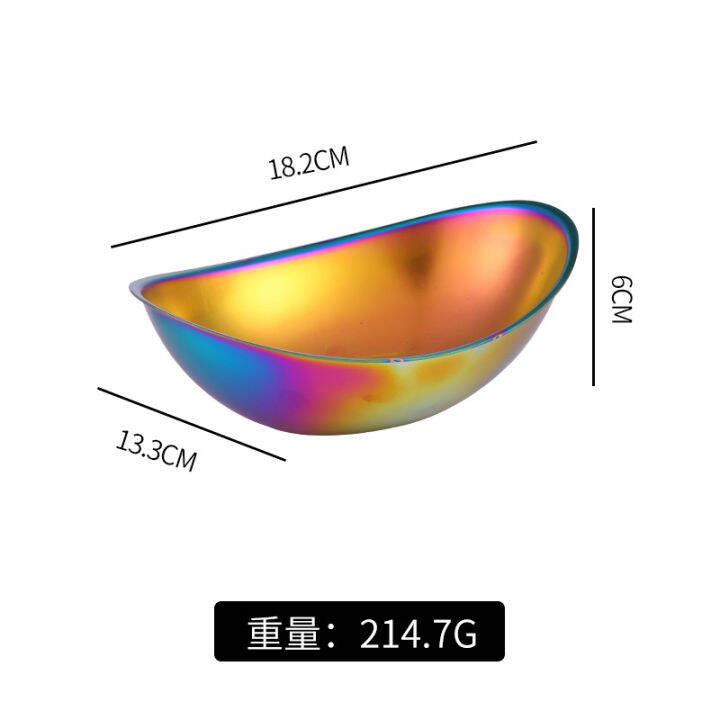 cod-ชามเกาหลี-yuanbao-ขนมสลัดผลไม้จานเย็นชามมันฝรั่งทอดอาหารญี่ปุ่นบนโต๊ะอาหารสีทึบชามขนมสีทอง