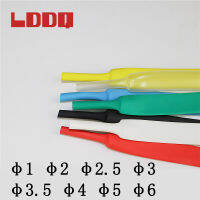 LDDQ 10m Heat Shrink Tube Polyolefin Wire Cable Wrap Tube Diameter 1/2/2.5/3/3.5/4/5/6mm Shrinkable Tubing Shrinkage Ratio 2:1 Cable Management