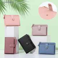 COD KKW MALL Ladies Short Flap Coin Purse/ Large Capacity Multi Card Holder Coin Purse with Zipper Pocket/ Girls Simple Solid Color Clutch Bags /Water Resistant Credit Card Clutch
