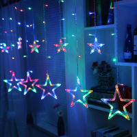 Christmas Lights EU 220V Moon Star Lamp LED String Lights Decoration for Home Indoor Wedding Led Curtain Lights Holiday Decor