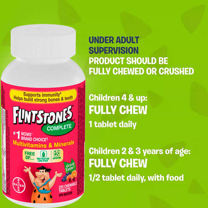 flintstones-complete-multivitamins-220-chewable-tablets