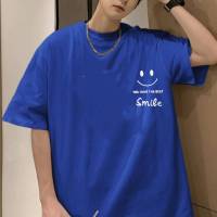 เสื้อยืดสรีนลายรูปรอยยิ้ม (Smile) แนวมินิมอล ลายสกรีนคมชัด ผ้านิ่ม ใส่สบาย รับประกันสีไม่ตก