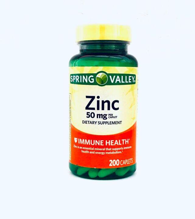 Spring Valley Zinc Caplets 50 mg, 200 Ct Expiry 3/2023 Lazada PH