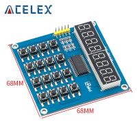 Tm1638จอแสดงผลแอลอีดีโมดูลหลอดดิจิตอล8บิต3สาย16คีย์8บิตชุดสำหรับ Arduino Diy โมดูลแสดงผลสแกนคีย์บอร์ดและคีย์จอแสดงผลแอลอีดี