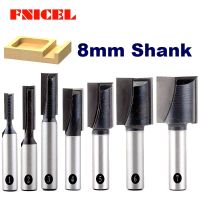 8mm Shank Straight Router Bit Set การตัดมีดล้างเครื่องบินคุณภาพสูงสําหรับเครื่องกลึงเครื่องมืองานไม้