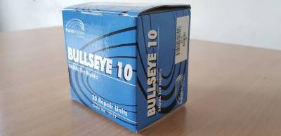 แผ่นปะยางเรเดียลรถบรรทุก Bullseye10 ขนาดบรรจุ 20 ชิ้นต่อกล่อง ขนาดแผ่นปะยาง 51 x 76มม. (2x3นิ้ว)