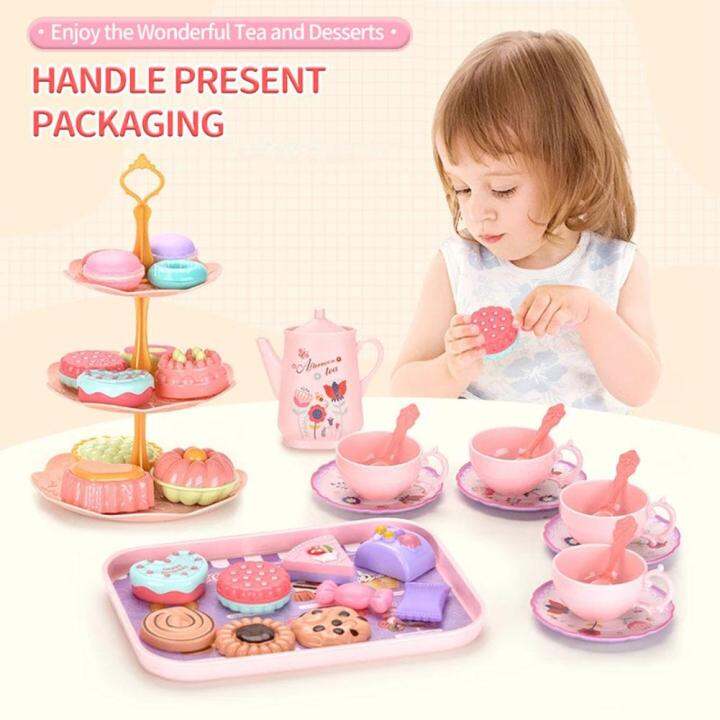 Teas Party Set Afternoon Teas Playset Kids Kitchen Desserts Pretend ...