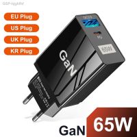 USB แฝด Hjghfhf Gh65 W เครื่องชาร์จติดผนัง GaN สำหรับ MacBook QC 3.0 PD3.0 Type C iPhone 13 S22