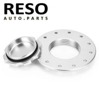 RESO--silver Billet Aluminum Fuel Cell with 12 bolting holes with 3 I.D.Opening For RI fuel cells Surge Tank Cap