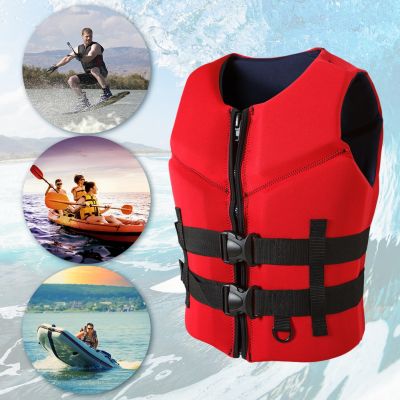 Adult Life Vest Neoprene Men Women Water Sports Buoyancy Jacket Swimming Vest Boating Surfing Kayak Drifting Ski Life Vest  Life Jackets