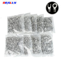 5001000PCS Non-Insulated Ring Fork U-Type Tin-Plated Copper Terminals Cable Wire Lugs Battery Connector Crimp Spade