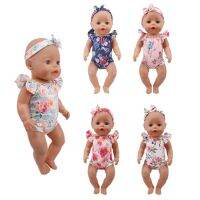 Free Shipping Doll Flower Swimsuit Set Fit 18 Inch American 43Cm New Born BabyGenerationBirthday Girls Russian DIY Toy Gift